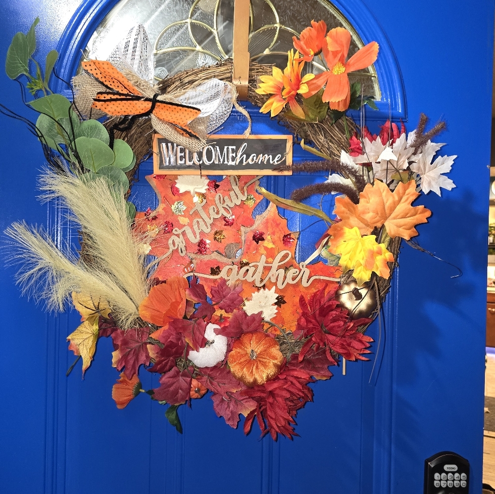 Handmade fall wreath